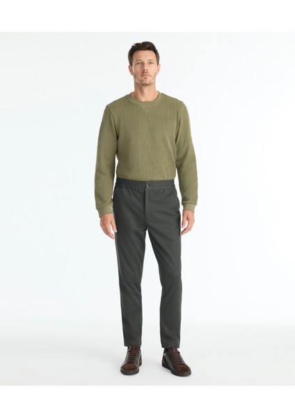 Straight Beli Lastikli Pantolon