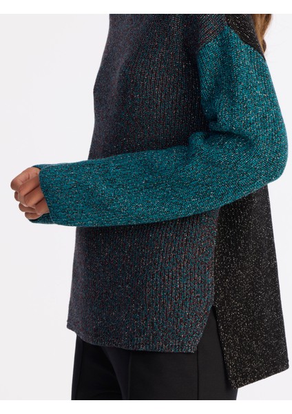 Geniş Yarım Balıkçı Yaka Uzun Kol Kazak fırsatları