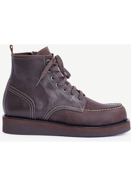 Nubuk Detaylı Bağcıklı Deri Bot