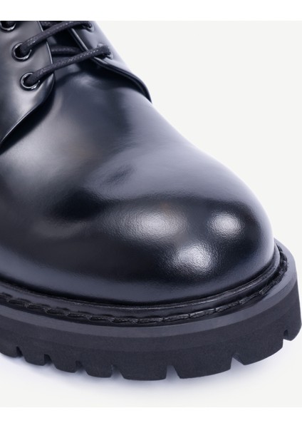 Kalın Tabanlı Bağcıklı Deri Düz Ayakkabı fiyatları