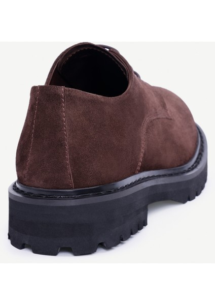 Kalın Tabanlı Bağcıklı Deri Düz Ayakkabı modelleri