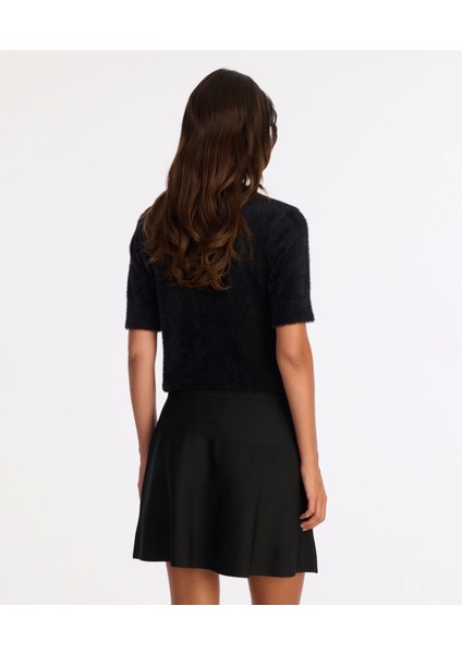 Volanlı Kısa Triko Etek indirimleri