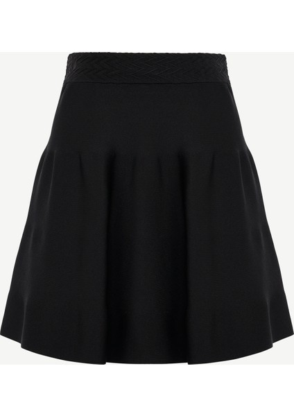 Volanlı Kısa Triko Etek