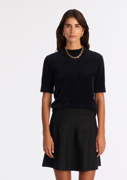 Regular Dik Yaka Kısa Kol Kazak fiyatları