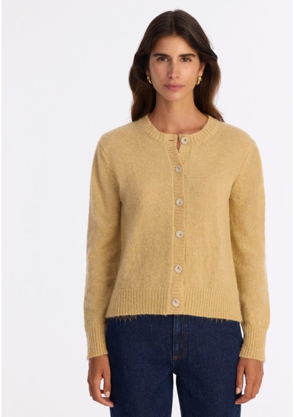 Regular Bisiklet Yaka Uzun Kol Hırka