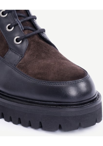 Kalın Tabanlı Deri Bağcıklı Postal Bot fiyatları