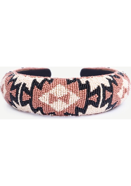 Desenli Cam Boncuklu Taç