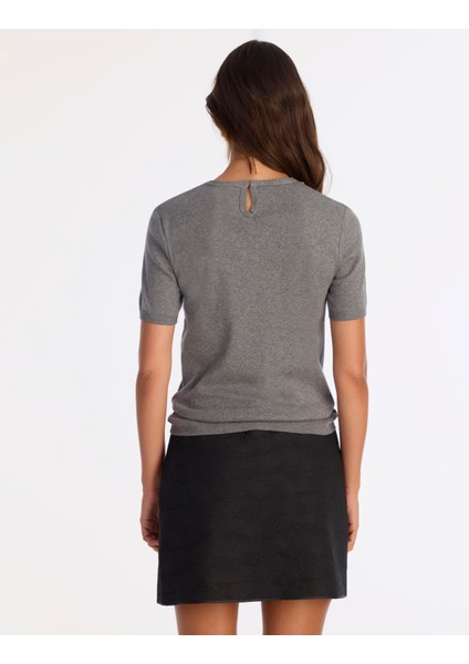 Regular Bisiklet Yaka Kısa Kol Kazak indirimleri