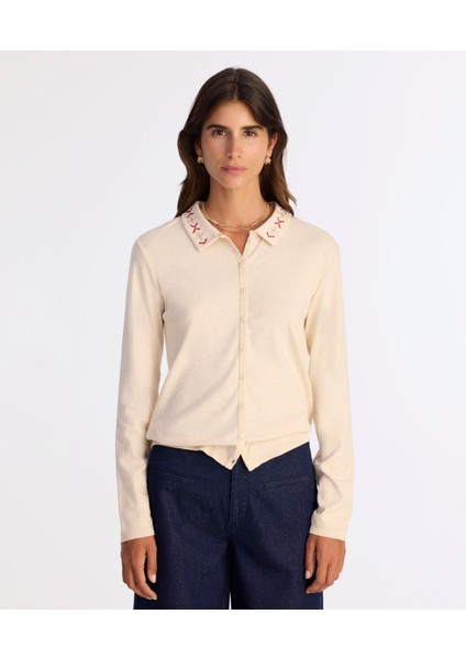 Regular Gömlek Yaka Uzun Kol Hırka