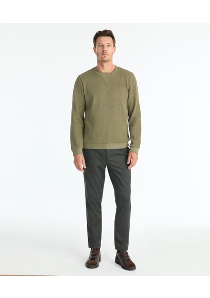 Regular Bisiklet Yaka Uzun Kol Sweatshirt