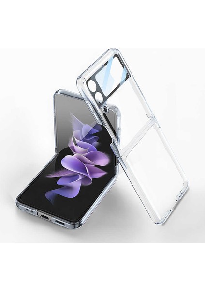 Galaxy Z Flip 4 Kılıf Lüks Kıpta Lensli Kapak