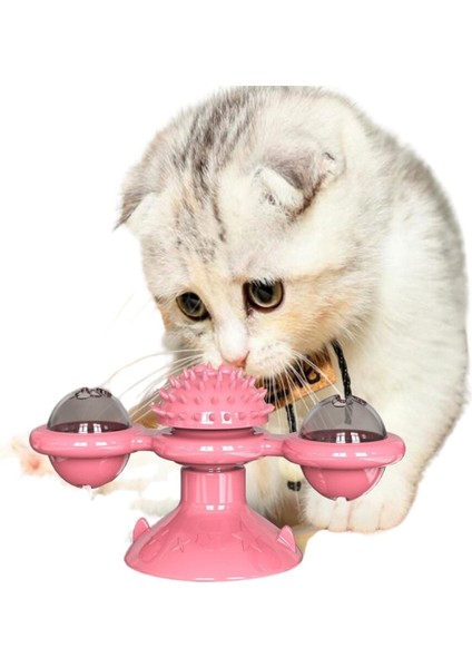 Pet Malzemeleri Vantuzlu Fırıldak Toplu Dönen Şeffaf Depo Tasarım Interaktif Kedi Oyuncağı (4915) modelleri