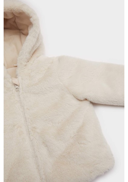 Kız Bebek Kapüşonlu Fermuarlı Pelüş Mont fiyatları