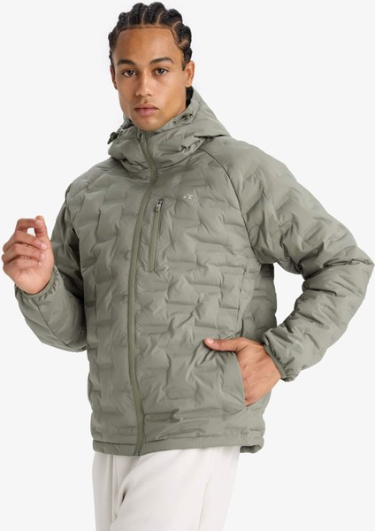 Fit Su İtici Regular Fit Kapüşonlu Fermuarlı Kapitoneli Şişme Mevsimlik Mont C6052AX25AU fırsatları