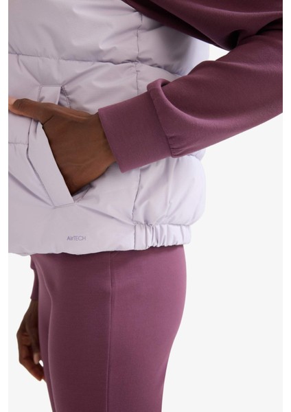 Fit Su İtici Regular Fit Dik Yaka Fermuarlı Cepli Şişme Yelek E9209AX25AU