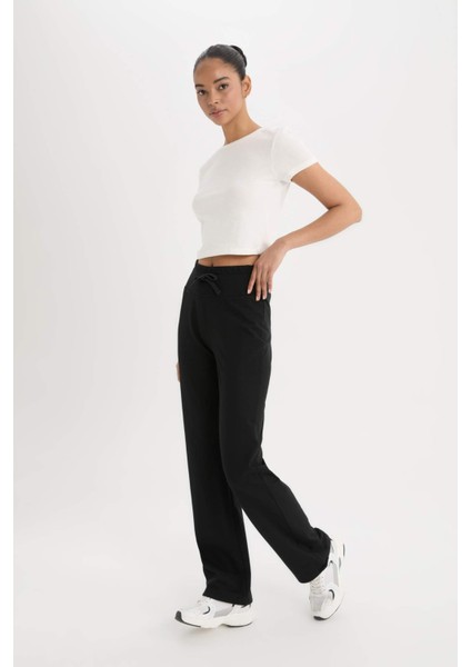 Fit Flare Fit Yüksek Bel İspanyol Paça Sporcu Pantolon modelleri