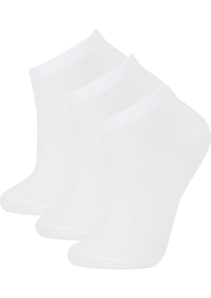 Kadın 3'lü Pamuklu Patik Çorap T7370AZNS