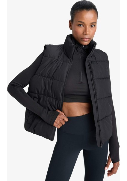 Fit Su İtici Regular Fit Dik Yaka Fermuarlı Cepli Şişme Yelek E9209AX25AU fırsatları