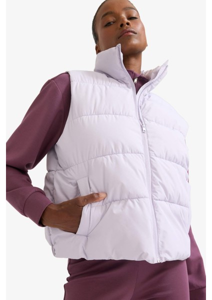 Su İtici Regular Fit Dik Yaka Fermuarlı Cepli Şişme Yelek E9209AX25AU