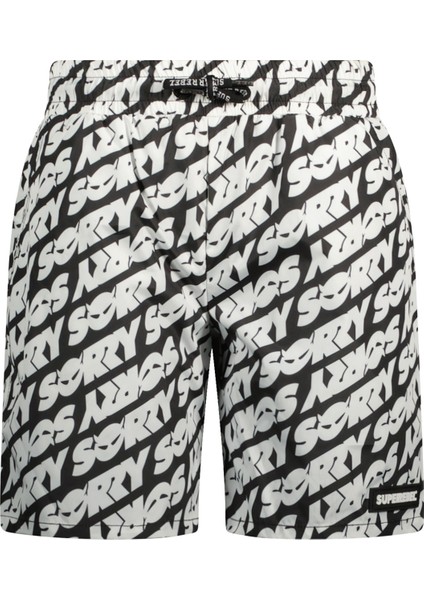 Beyaz Erkek Çocuk Mayo R501-6601-BAY All Over Print On Coo