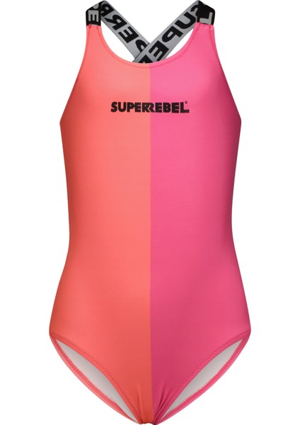 Pembe Kız Çocuk Mayo R501-5001- Basic Cool Bathing