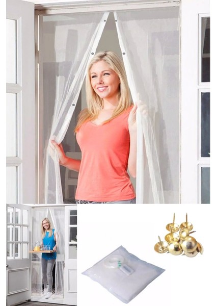 Mıknatıslı Kapı Sinekliği Tül Perde 105 x 205 cm indirimleri