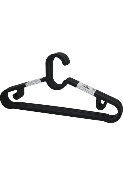 10PCS Plastik - Antrasit Gri Elbise Askısı (5047)
