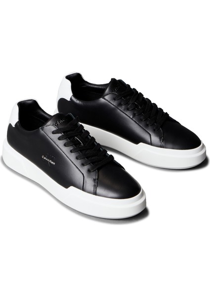 Siyah - Beyaz Erkek Sneaker Chunky Cupsole Laceup Lth modelleri