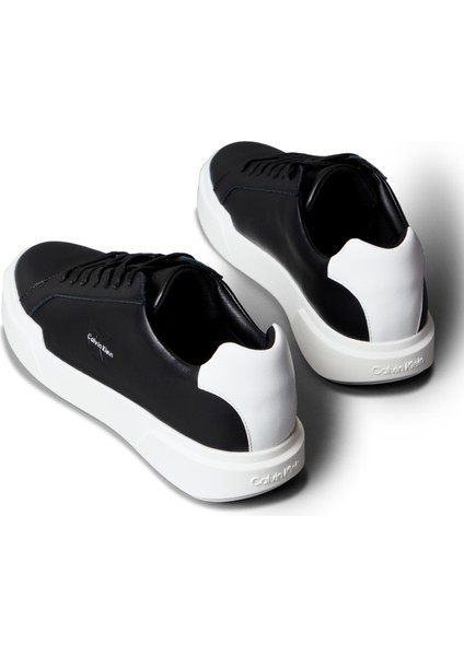Siyah - Beyaz Erkek Sneaker Chunky Cupsole Laceup Lth indirimleri