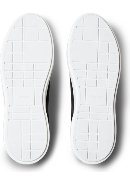 Siyah - Beyaz Erkek Sneaker Chunky Cupsole Laceup Lth