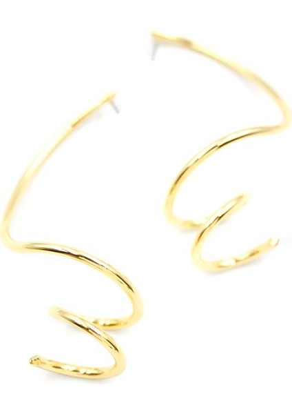 Kıvrımlı Küpe - Altın