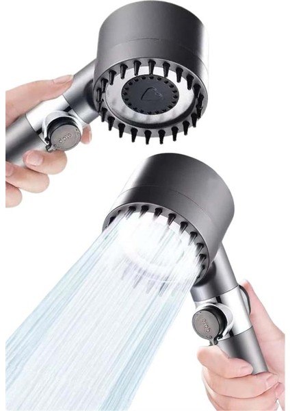 Yeni Nesil Duş Başlığı Paslanmaz Çelik Masaj Etkili Ergonomik Tasarım Su Basınçlı