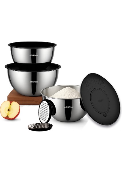 9 Parça Çok Amaçlı Kase Siyah 8019