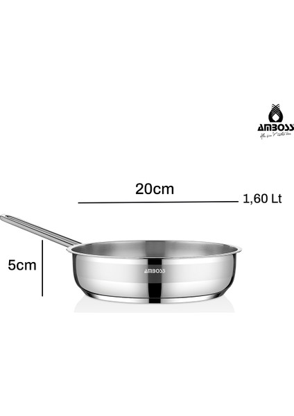 Ambos Saphire Paslanmaz Çelik 20 Cm Kapaksız Çelik Tava indirimleri
