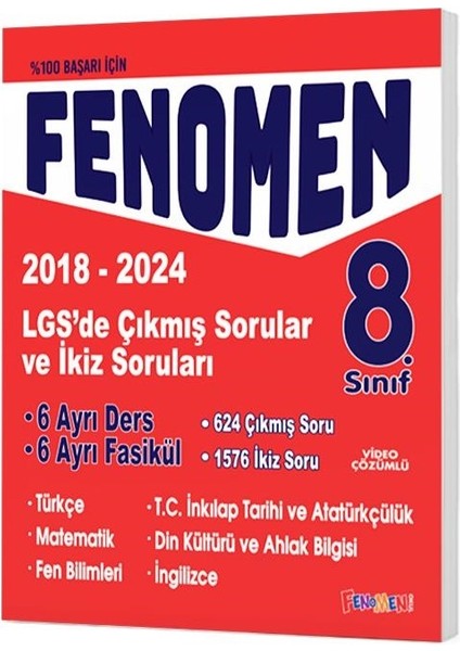 2018 - 2024 LGS Çıkmış Sorular ve İkiz Soruları Seti 6 Kitap