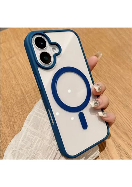 iPhone 16 Uyumlu Kenarları Renkli Şeffaf Magsafe Kılıf indirimleri