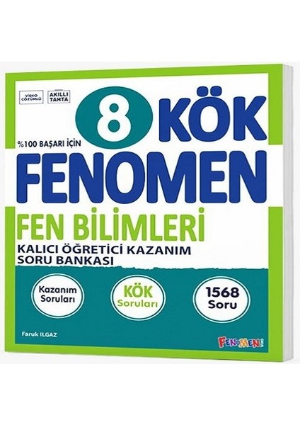 Fenomen Okul 8. Sınıf Fen Bilimleri Kök Soru Bankası Kalıcı Öğretici Kazanım