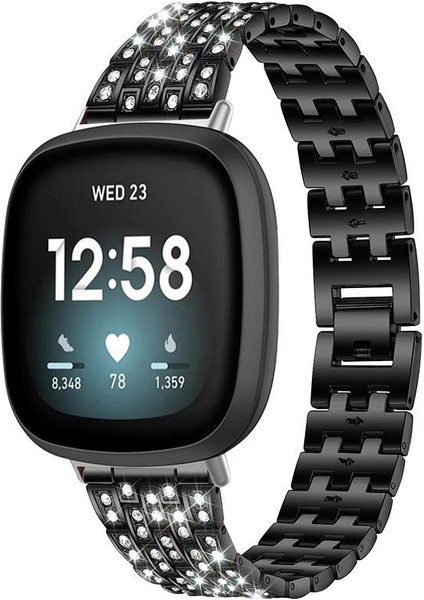Metal Saat Kayışı Fitbit Versa 4/3 / Sense 2 / Sense Için (Yurt Dışından)