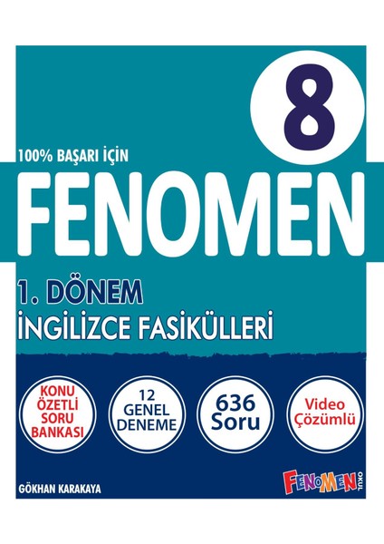 Fenomen Okul 8. Sınıf Lgs 1. Dönem İngilizce Fasikülleri 12 Deneme