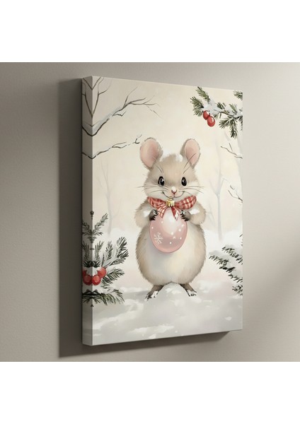 Sevimli Noel Faresi ve Pembe Süs Tablosu