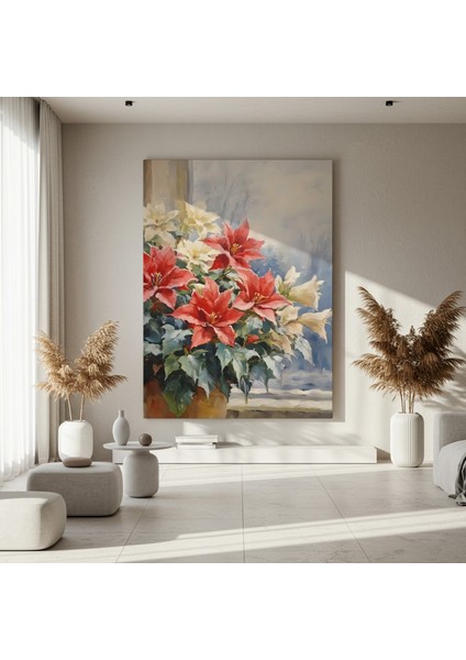 Kış Bahçesi Noel Çiçekleri Tablosu fırsatları