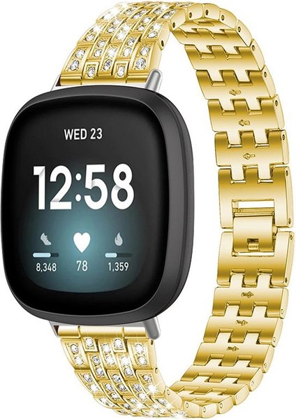 Metal Saat Kayışı Fitbit Versa 4/3 / Sense 2 / Sense Için (Yurt Dışından)