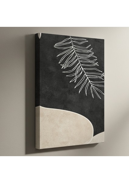 Minimalist Bitki Yaprakları Soyut Sanat Tablosu
