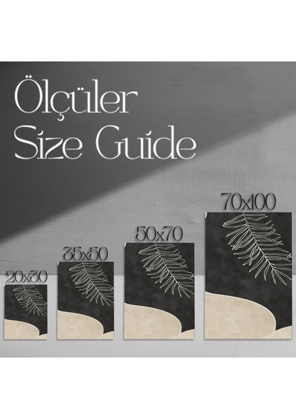 Minimalist Bitki Yaprakları Soyut Sanat Tablosu modelleri