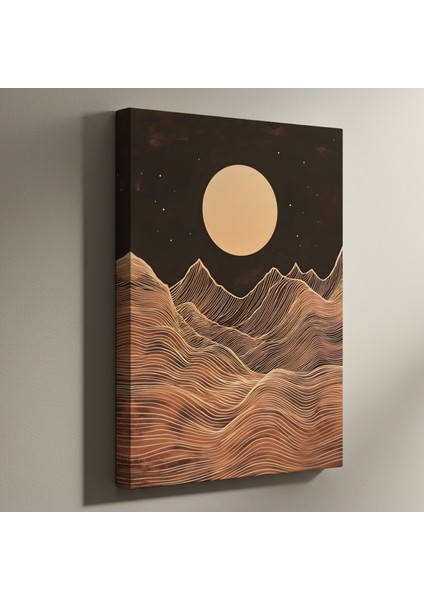 Ay Işığı Dağları Soyut Sanat Tablosu