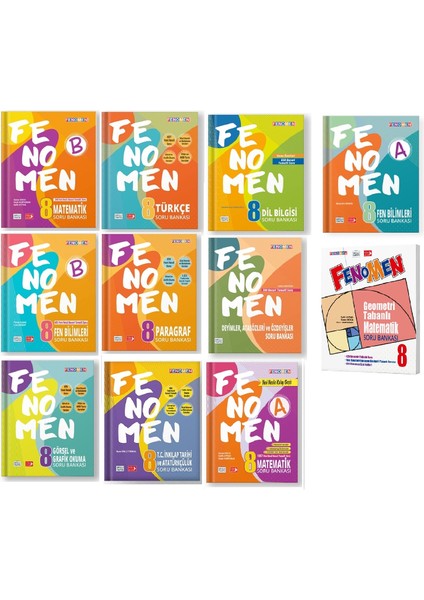 Fenomen Okul 8. Sınıf LGS Fenomen Soru Seti Tam Set 11 Kitap 2023