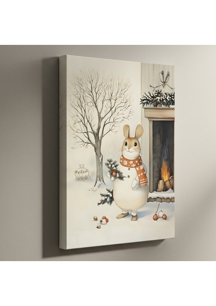 Kış Masalı Tavşanı Noel Tablosu