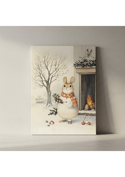 Kış Masalı Tavşanı Noel Tablosu fiyatları