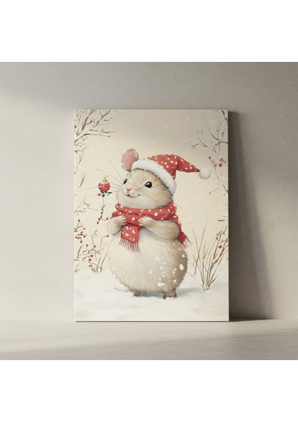 Kardan Adamla Şirin Fare Noel Tablosu fiyatları