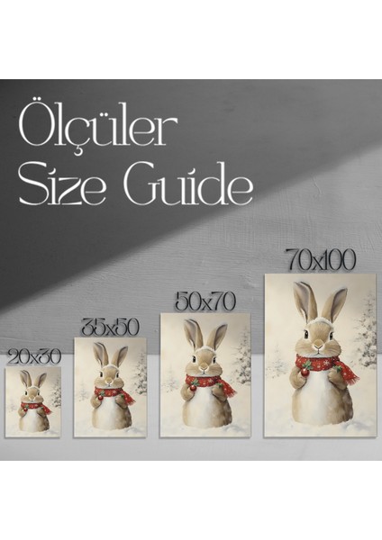 Kış Masalı Tavşan Tablosu modelleri